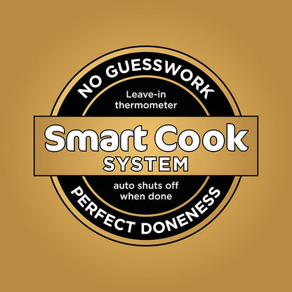 DG551 Foodi Smart XL 6-In-1 Indoor Grill with Air Fry, Roast, Bake, Broil, & Dehydrate, Foodi Smart Thermometer, 2Nd Generation, Black/Silver