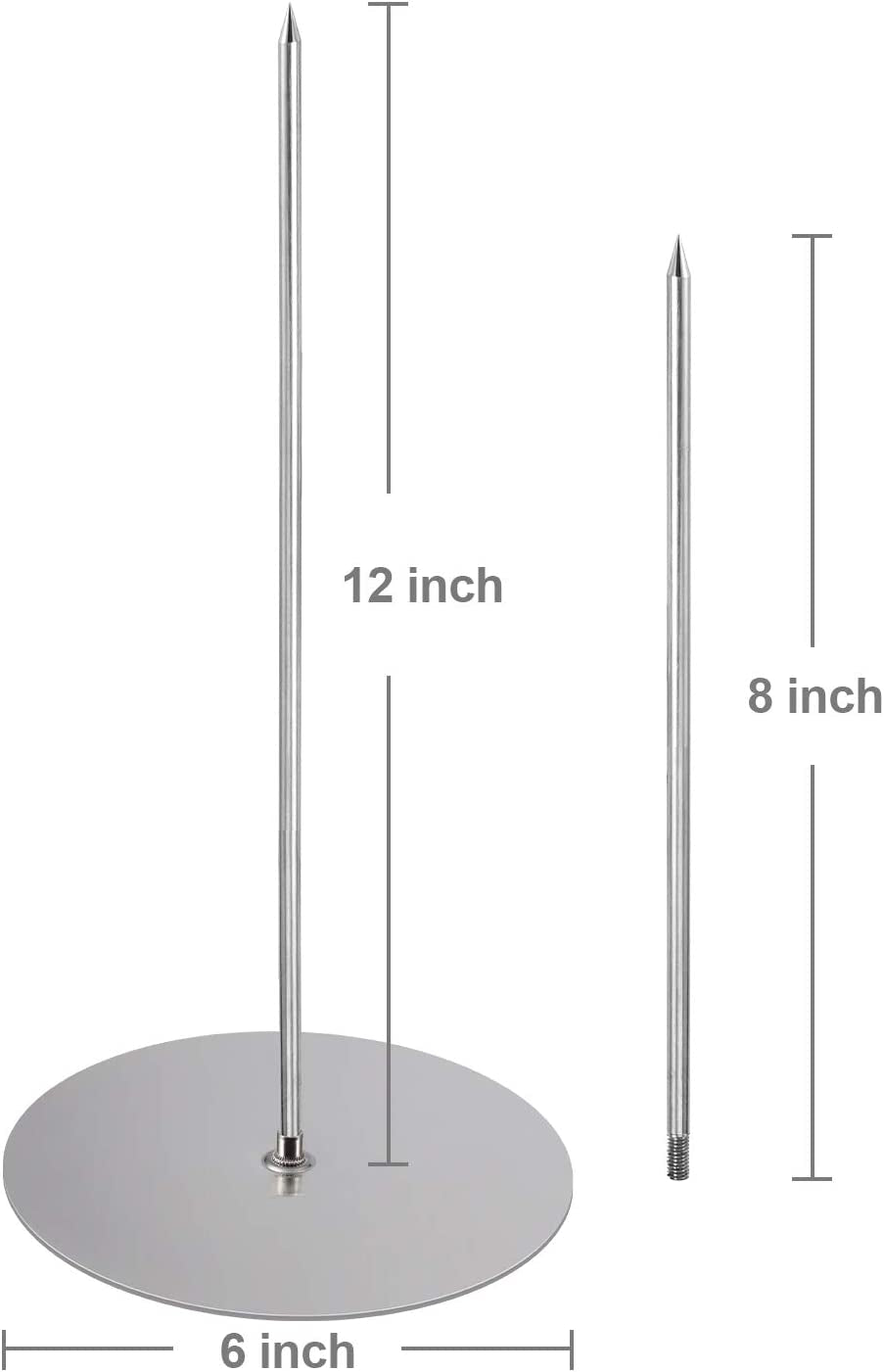 ZAUGONTW Vertical Skewer Grill - Stainless Removable Vertical Brazilian Barbecue Grilling Rack Meat Spit - Perfect for Steak, Whole Chickens, Whole Fish, Large Meat