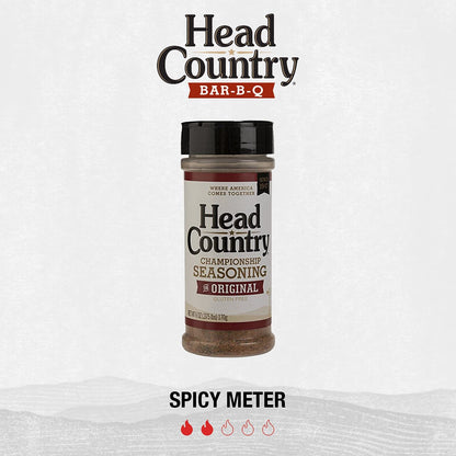Head Country Bar-B-Q Championship Seasoning, Original | Gluten Free, MSG Free Barbecue Seasoning | Bold & Herbal Dry Spice Rub to Boost the Flavor of All Your BBQ Favorites | 12 Ounce, Pack of 1