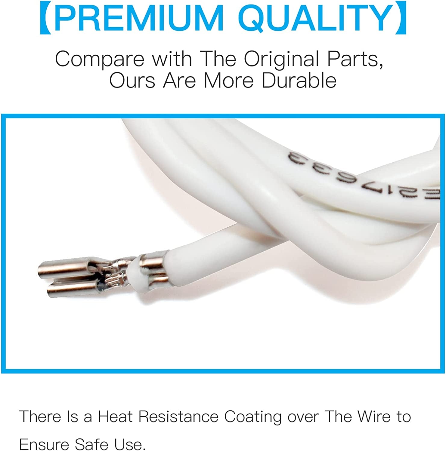 Grill Ignitor Wire Kit & Ceramic Electrode Vermont Casting Grill Replacement Parts, Jenn Air Grill Igniter, Ignition Electrode Gas Burner for Uniflame(4-Pack)