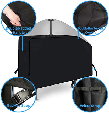 NEXCOVER 28 Inch Griddle Cover | for Blackstone 28 Inch 2 Burner Griddle Cooking Station | Waterproof Heavy Duty Gas Grill Cover | 600D Polyester Anti-Uv Canvas Flat Top BBQ Cover with Support Pole.