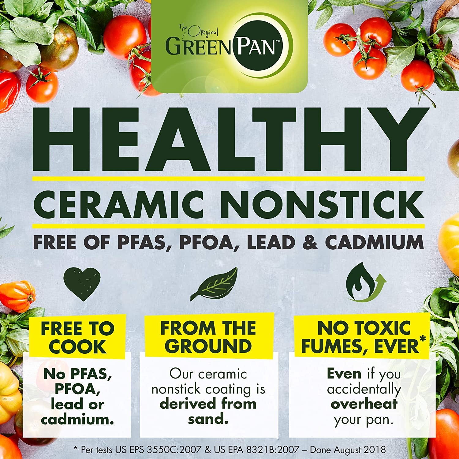 Chatham Hard Anodized Healthy Ceramic Nonstick, 11" Grill Pan, Pfas-Free, Dishwasher Safe, Oven Safe, Gray