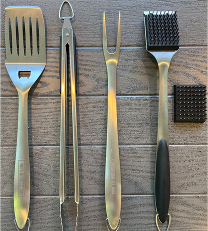 Tool Set Grill Kit - Premium Stainless Steel BBQ Grill Accessories, Grilling Tools & BBQ Accessories for Outdoor Grill - Perfect BBQ Tools and Grilling Gifts for Men