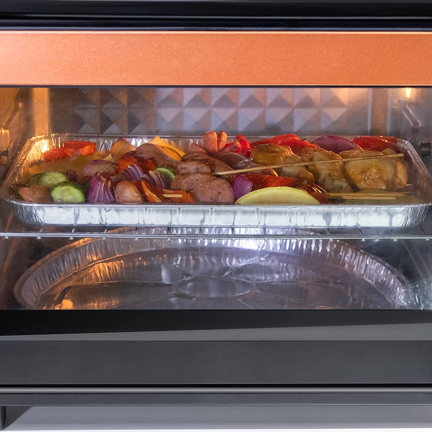 30-Pack Disposable Grill Toppers, Aluminum Foil Grill Pans with Holes, Grill Accessories for Barbecue, Outdoor Cooking and Camping