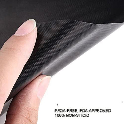 Grill Mat Set of 6 - Non-Stick BBQ Outdoor Grill & Baking Mats - Reusable and Easy to Clean - Works on Gas, Charcoal, Electric Grill and More - 15.75 X 13 Inch