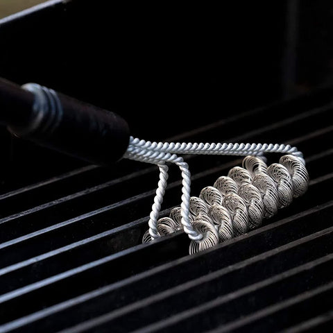 Image of Stainless Steel Grate Valley Bristle-Free Double Helix Grill Cleaning Brush - Grill Cleaning Brush -