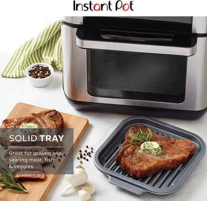 Instant Vortex Official Nonstick Grill Pan, 2-Piece, Gray