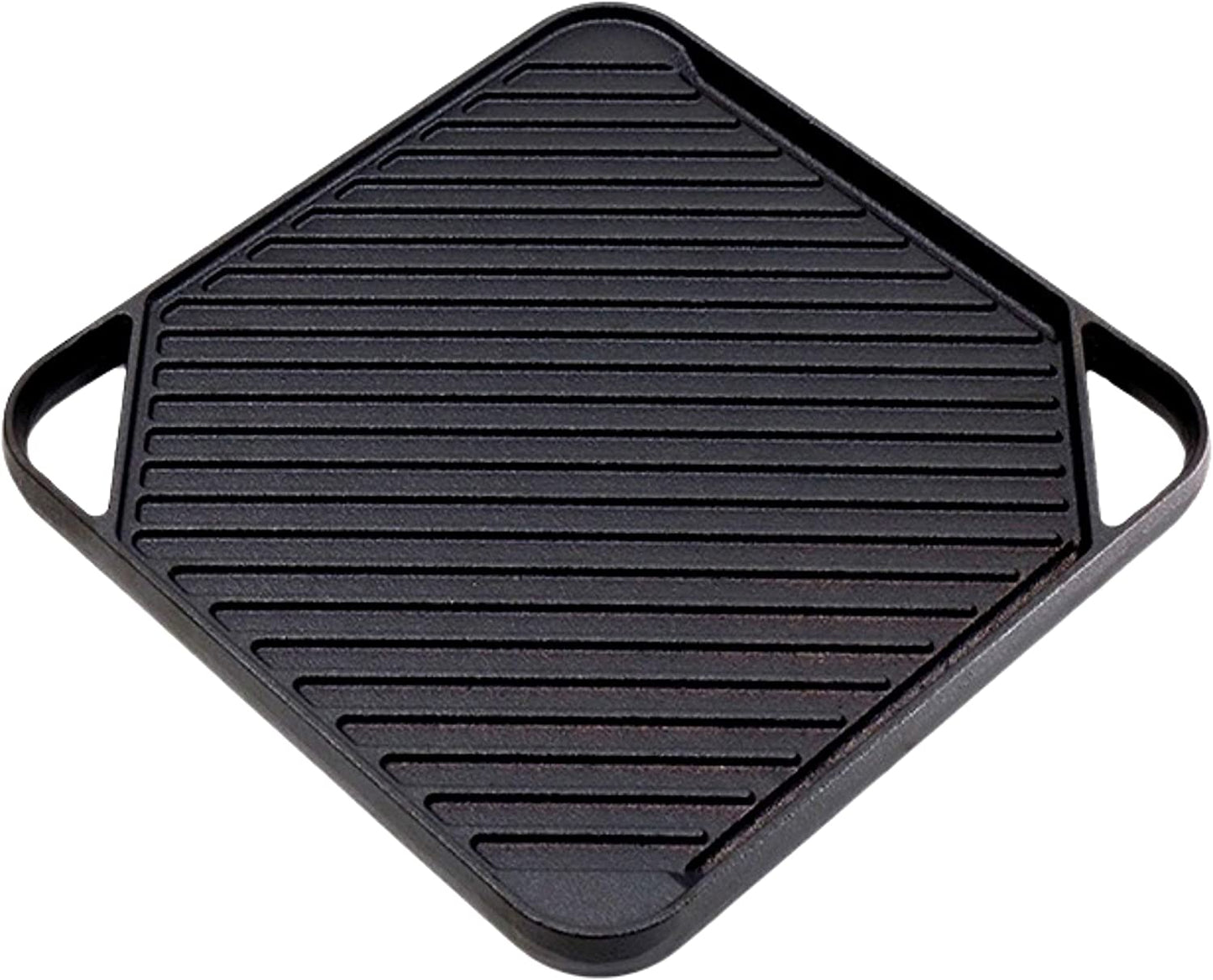 2-In-1 Pre-Seasoned Cast Iron Skillet Square Roasting Pan with Reversible Griddle Pan for Stove Top | 10"X10" Multi Cooker Deep Roasting Grill Pan, Non-Stick Camping Cookware