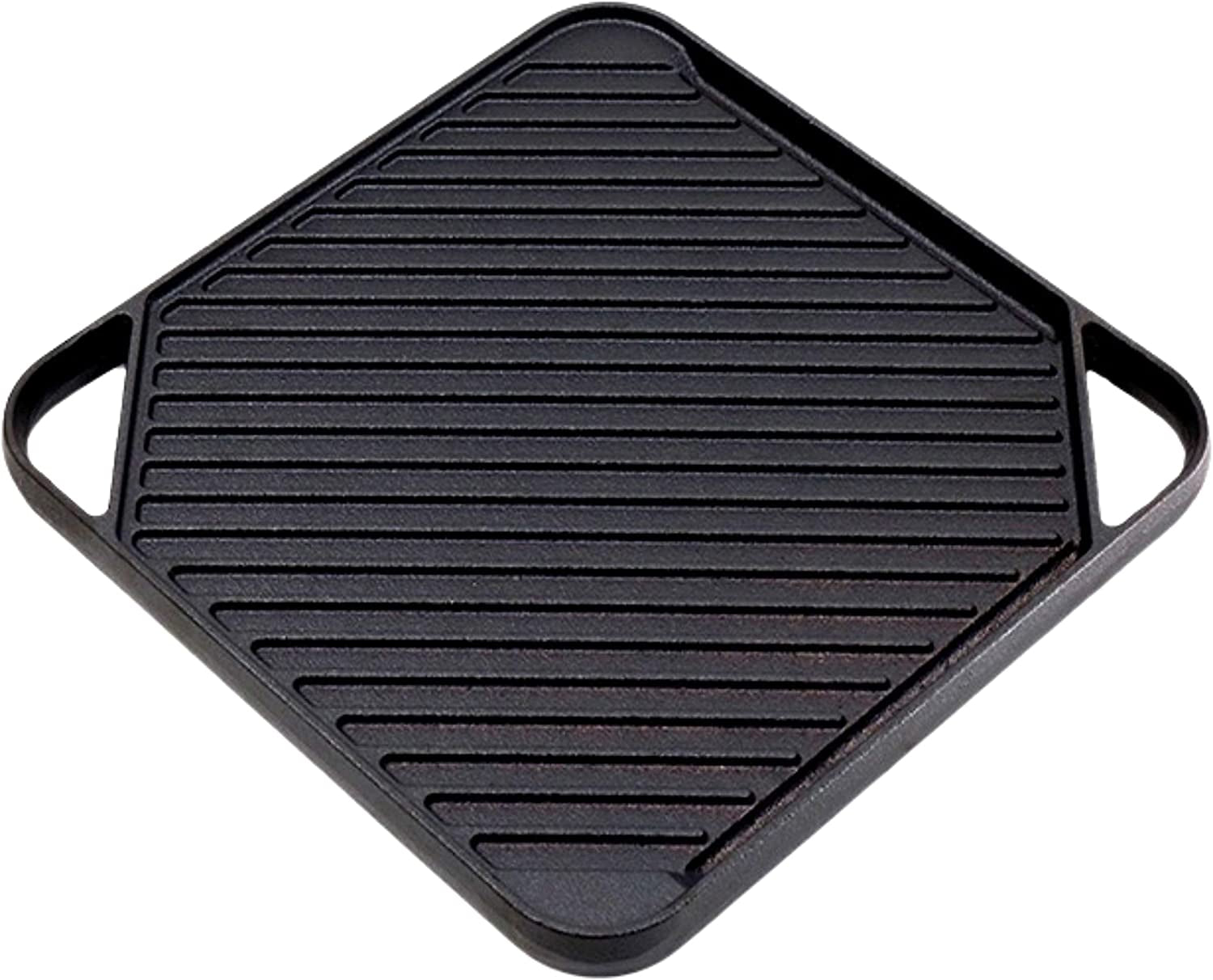 2-In-1 Pre-Seasoned Cast Iron Skillet Square Roasting Pan with Reversible Griddle Pan for Stove Top | 10"X10" Multi Cooker Deep Roasting Grill Pan, Non-Stick Camping Cookware