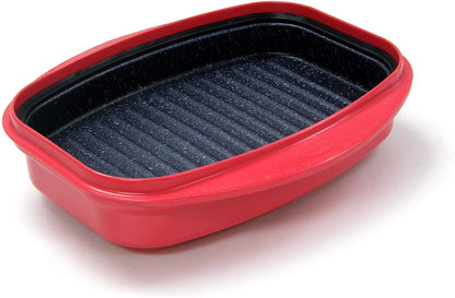 Grill Pan for Microwave Cooking, Red