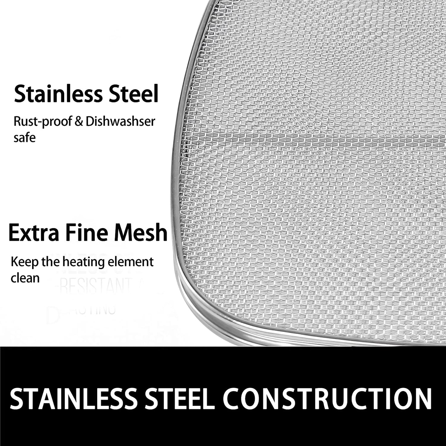Replacement Splatter Shield for Ninja Foodi Ag301,Accessories for Ninja Foodi 5-In-1 Indoor Grill, Stainless Steel Fine Mesh Splatter Screen for Ninja Foodi AG300, AG300C,AG301C, AG302, AG400