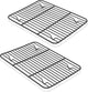 P&P CHEF Baking Rack Set of 2, Non-Stick Mini Cooling Racks for Cooking Grilling, 2 Pack 8.6” X 6.2” Roasting Drying Rack for Small Toaster Oven Use, Stainless Steel Core, Non-Toxic & Easy to Clean