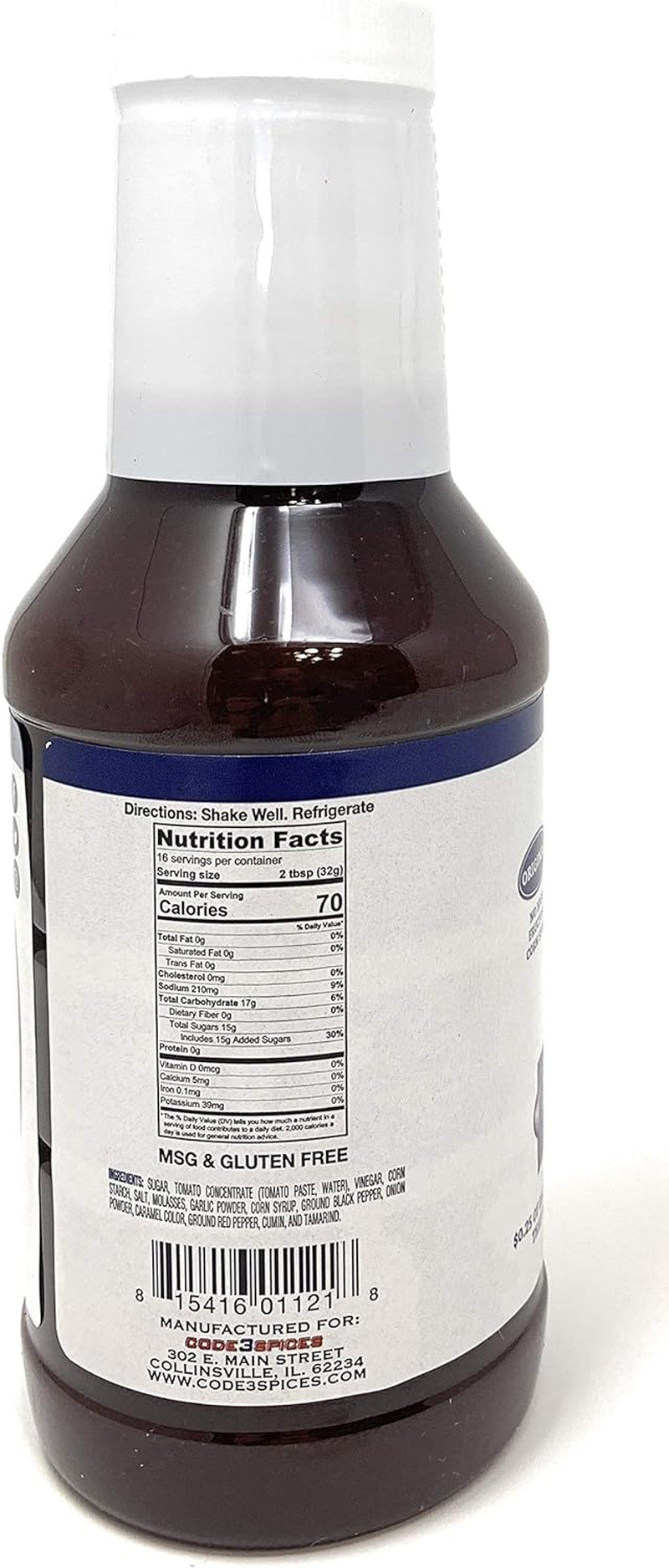 Patriot BBQ Sauce, 21 Ounce Bottle, Original St. Louis Competition Style Barbecue Flavor, Made without High Fructose Corn Syrup, Gluten-Free, No MSG