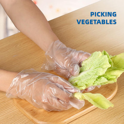 Disposable Food Gloves - Food Handling, Cooking, Kitchen Cleaning and Hygien 200 Count (Pack of 1)
