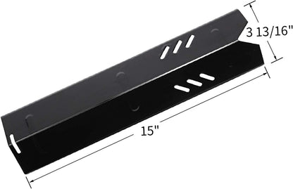 Porcelain Steel Heat Plate for Backyard Grill BY12-084-029-98, Backyard GBC1255W, Uniflame GBC1059WB, Dyna Glo DGF493BNP DGF510SBP, 15 Inch Heat Shield Tent Flame Tamer Burner Cover