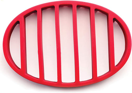 Norpro 405 Oval Silicone Roast Rack, Red 9X6