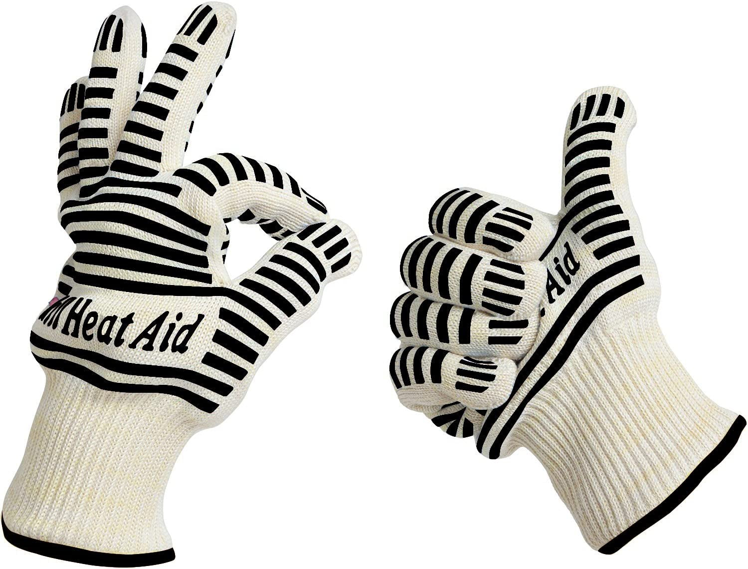 Extreme Heat Resistant Grill/Bbq Gloves | Premium Insulated Durable Fireproof Kitchen Mitts Designed for Cooking, Grilling, Frying, Baking | Indoor/Outdoor Accessories for Men & Women