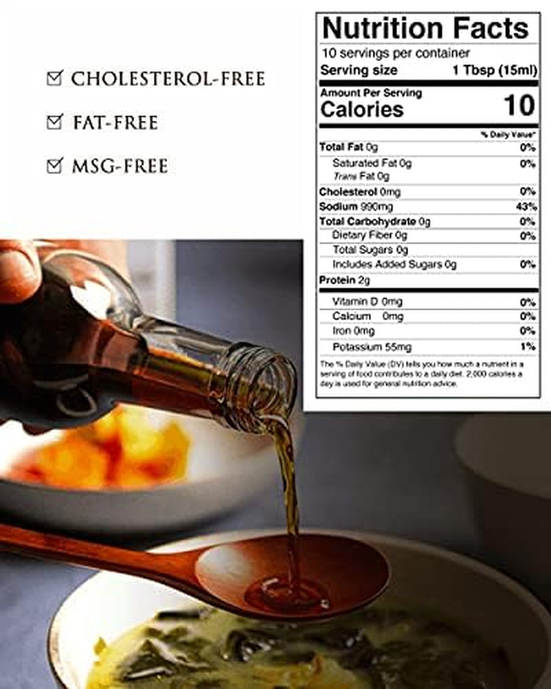 Wangshin Fish Sauce (5 Fl Oz/Aged 2 Years) - Anchovy and Salt Fermented in a Korean Traditional Clay Pot
