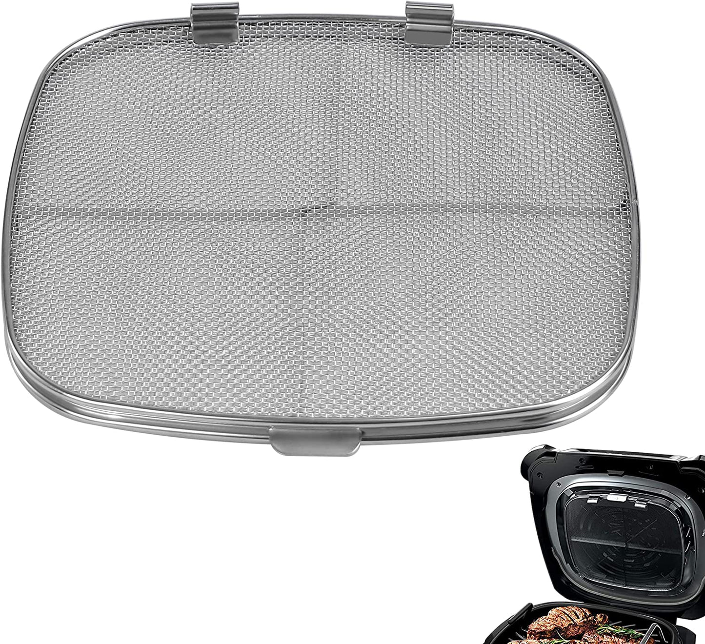 Replacement Splatter Shield for Ninja Foodi Ag301,Accessories for Ninja Foodi 5-In-1 Indoor Grill, Stainless Steel Fine Mesh Splatter Screen for Ninja Foodi AG300, AG300C,AG301C, AG302, AG400