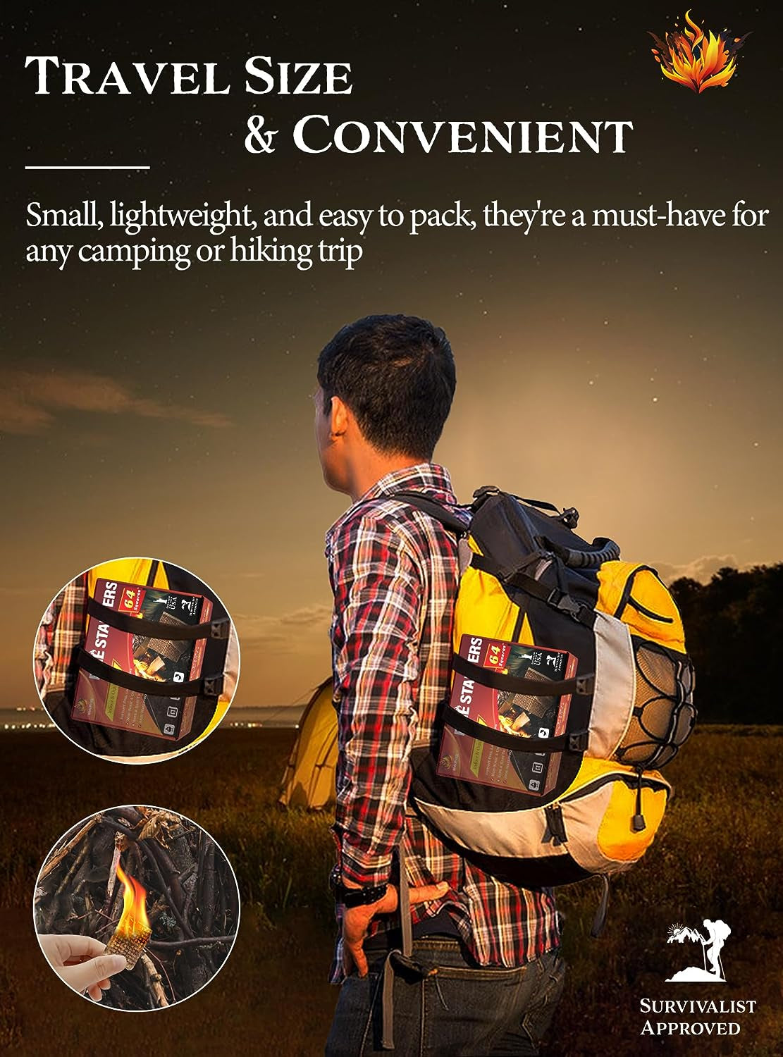 Nvkrvks Fire Starter Squares 192, Natural & Odourless Firestarters Cubes for Campfire, Fireplace, Chimney and Barbecue, Water Resistant, Easy to Ignite, Safe Camping Accessories