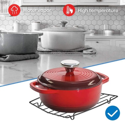 Roasting Rack for Roasting Pan,Baking Rack for Cooking, Roasting, Cooling and Grilling,V Shape Non-Stick Wire Rack,10×8" Black