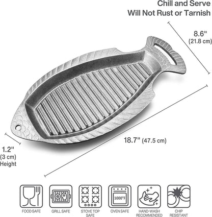 Gourmet Grillware Grilling Pan, Fish, 18.5-Inch by 8-1/2-Inch -