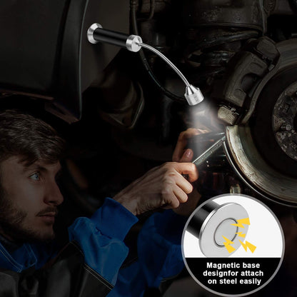 Barbecue Grill Light Magnetic Base Super-Bright LED BBQ Lights-360 Degree Flexible Gooseneck, Gifts for Men Dad Boyfriend, Traeger Pit Boss Smoker Grill Accessories, Batteries Included-Pack of 2