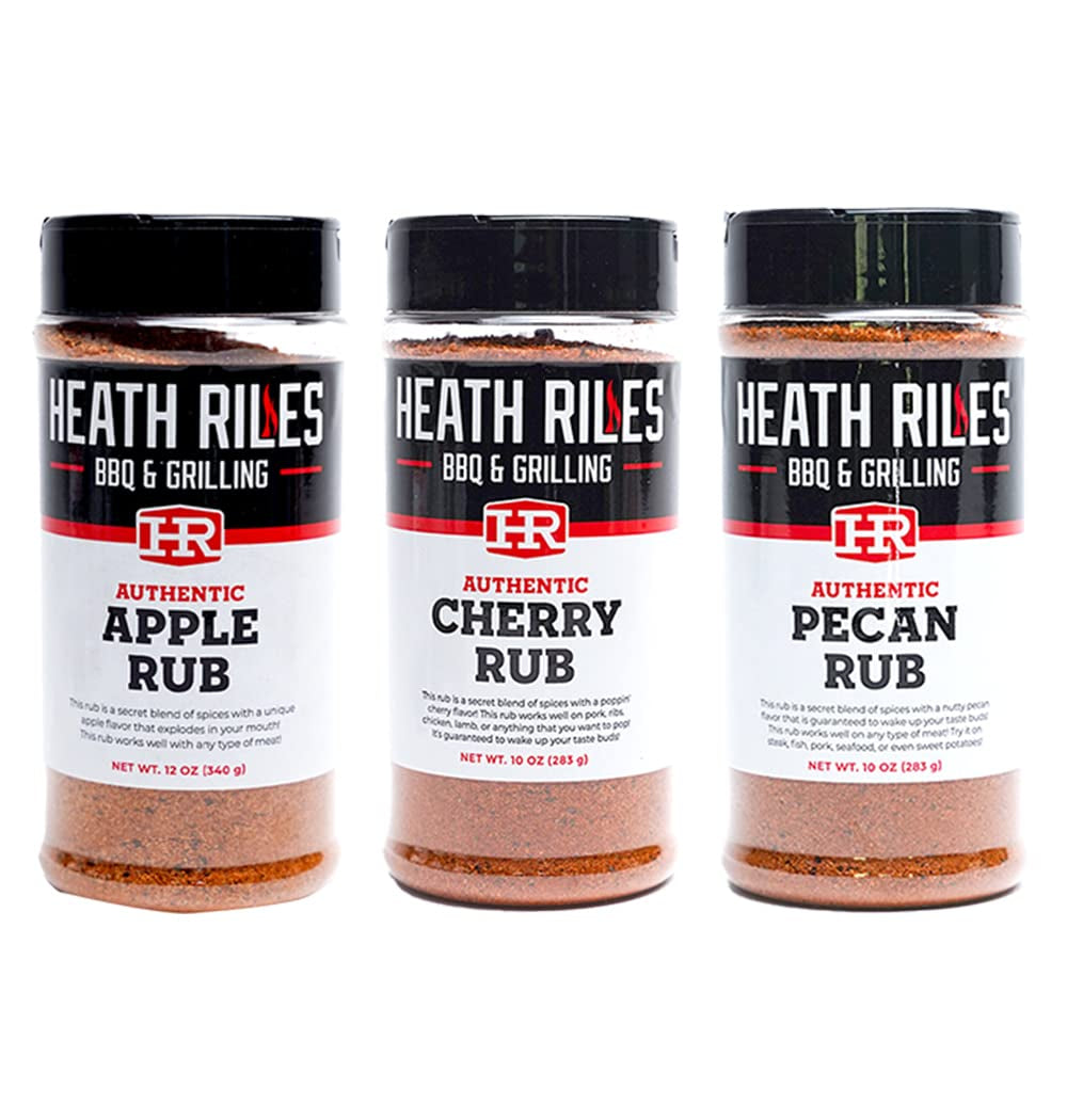 Heath Riles Apple, Cherry and Pecan Rub Seasonings Bundle