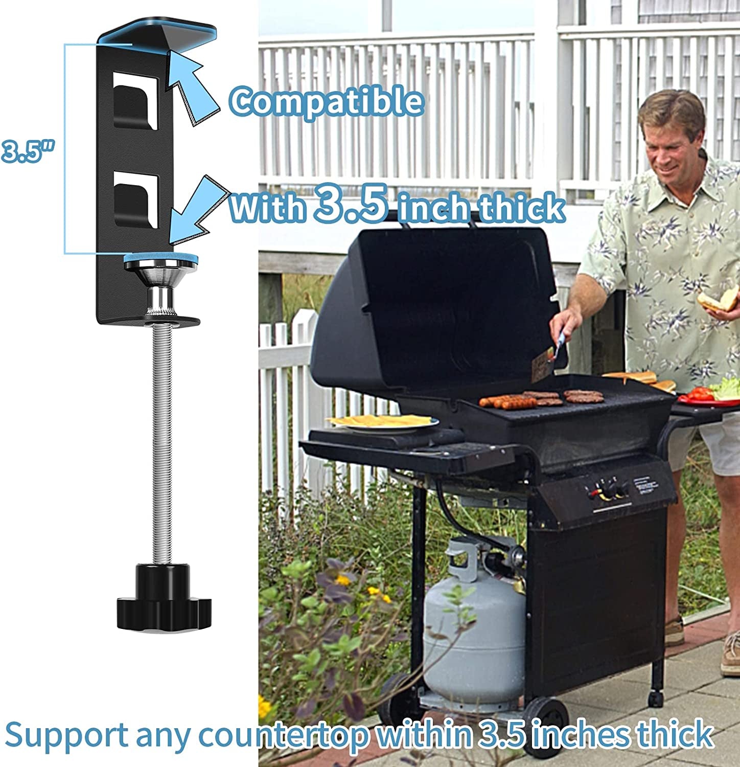Griddle Caddy for 28"/36" Blackstone Griddles/Prep Cart Space-Saving Grill Caddy No-Punch Installation of Blackstone Griddle Accessories Blackstone Griddle Caddy Is Compatible with Any Countertop