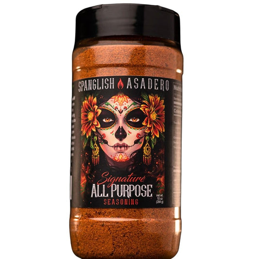 Spanglish Asadero 10Oz Signature All Purpose | Mexican Seasoning for Steak, Chicken, Pork, Lamb, and Elote | Low Sodium, Gluten-Free BBQ Rub for Smoking or Grilling