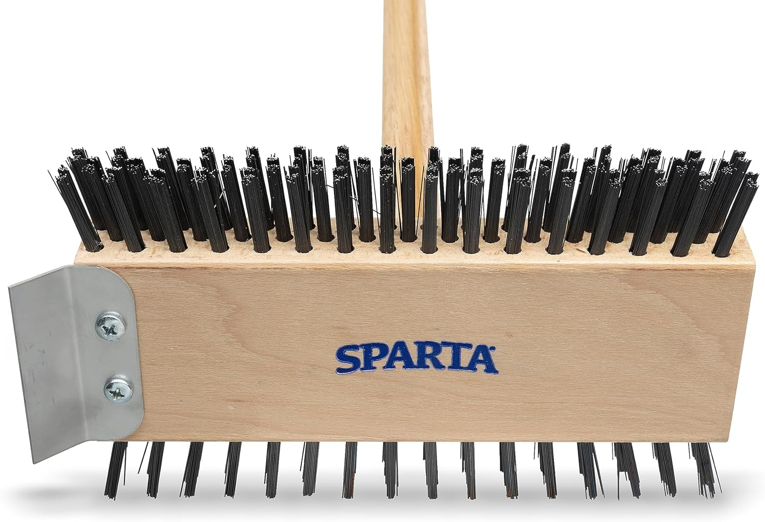 4002600 Stainless Steel Grill Brush, Grill Scraper with Long Handle for Commercial Cleaning, Kitchens, Restaurants, Bathrooms, 30 Inches, Brown