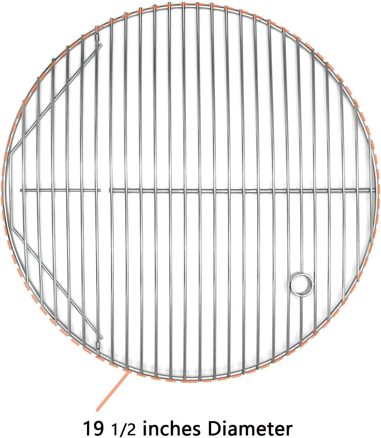 19.5" 304 Stainless Steel round Cooking Grill Grates Cooking Grid for Akorn Kamado Ceramic Grill, Pit Boss K24, Louisiana Grills K24, Char-Griller 16620 and Other 20 Inch Charcoal Grill, SCG195
