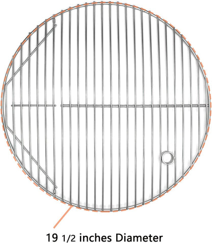 19.5" 304 Stainless Steel round Cooking Grill Grates Cooking Grid for Akorn Kamado Ceramic Grill, Pit Boss K24, Louisiana Grills K24, Char-Griller 16620 and Other 20 Inch Charcoal Grill, SCG195
