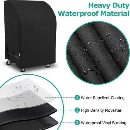 Sunpatio 2 Burner Gas Grill Cover 32 Inch, Heavy Duty Waterproof Small BBQ Grilling Cover, Compatible for Weber Char-Broil Nexgrill and More Grills with Collapsed Side Tables, All Weather Protection