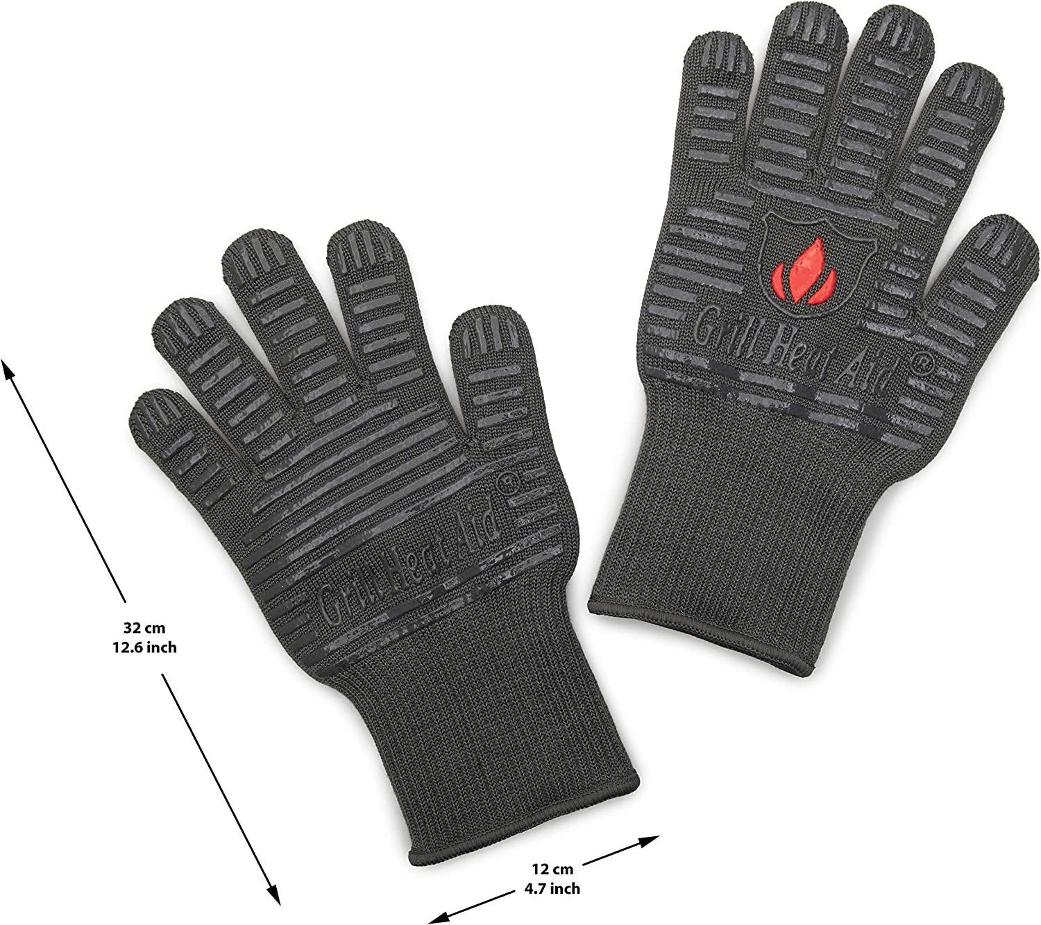 BBQ Gloves Heat Resistant 1,472℉ Extreme. Kitchen Dexterity Handle Oven Cooking Hot Food on Cast Iron, Baking, Barbecue, Smoker. Multi-Purpose Fireproof Indoor Outdoor Use Men & Women.