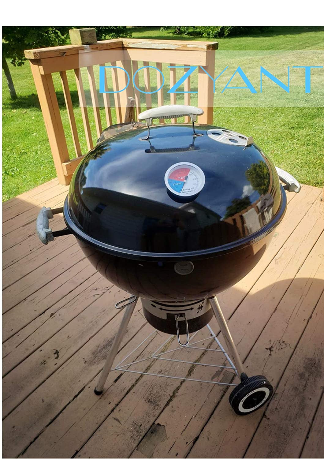 3 Inch BBQ Thermometer Gauge 2 Pcs Charcoal Grill Pit Smoker Temp Gauge Grill Thermometer Replacement for Oklahoma Joe'S Smokers, and Smoker Wood Charcoal Pit, Large Face Grill Temp Thermometer