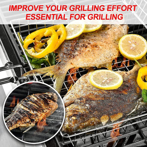 Grill Basket NABAOXUN BBQ Grilling Basket Fish Grill Basket, Grill Basket Grill Rack,Outdoor Grill Accessories