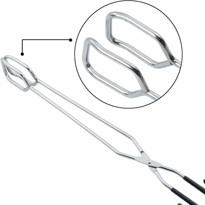 Extra Long Scissor Tongs 16-Inch Stainless Steel Barbecue Grilling Tongs