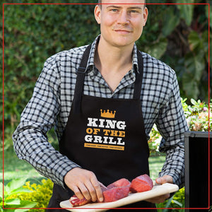 Aprons for Men | Premium Quality Funny Aprons | Best for BBQ, Grilling and Cooking | Chef Kitchen Grilling Apron