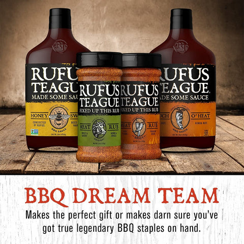 Image of Rufus Teague - Saucin' & Rubbin' Kit - 2 Premium BBQ Sauces & 2 Dry Rubs