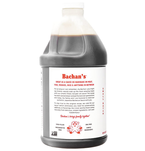 Image of Bachan'S - the Original Japanese Barbecue Sauce, 85 Oz, Half Gallon. BBQ Sauce for Wings, Chicken, Beef, Pork, Seafood, Noodles, and More. Non GMO, No Preservatives, Vegan, BPA Free