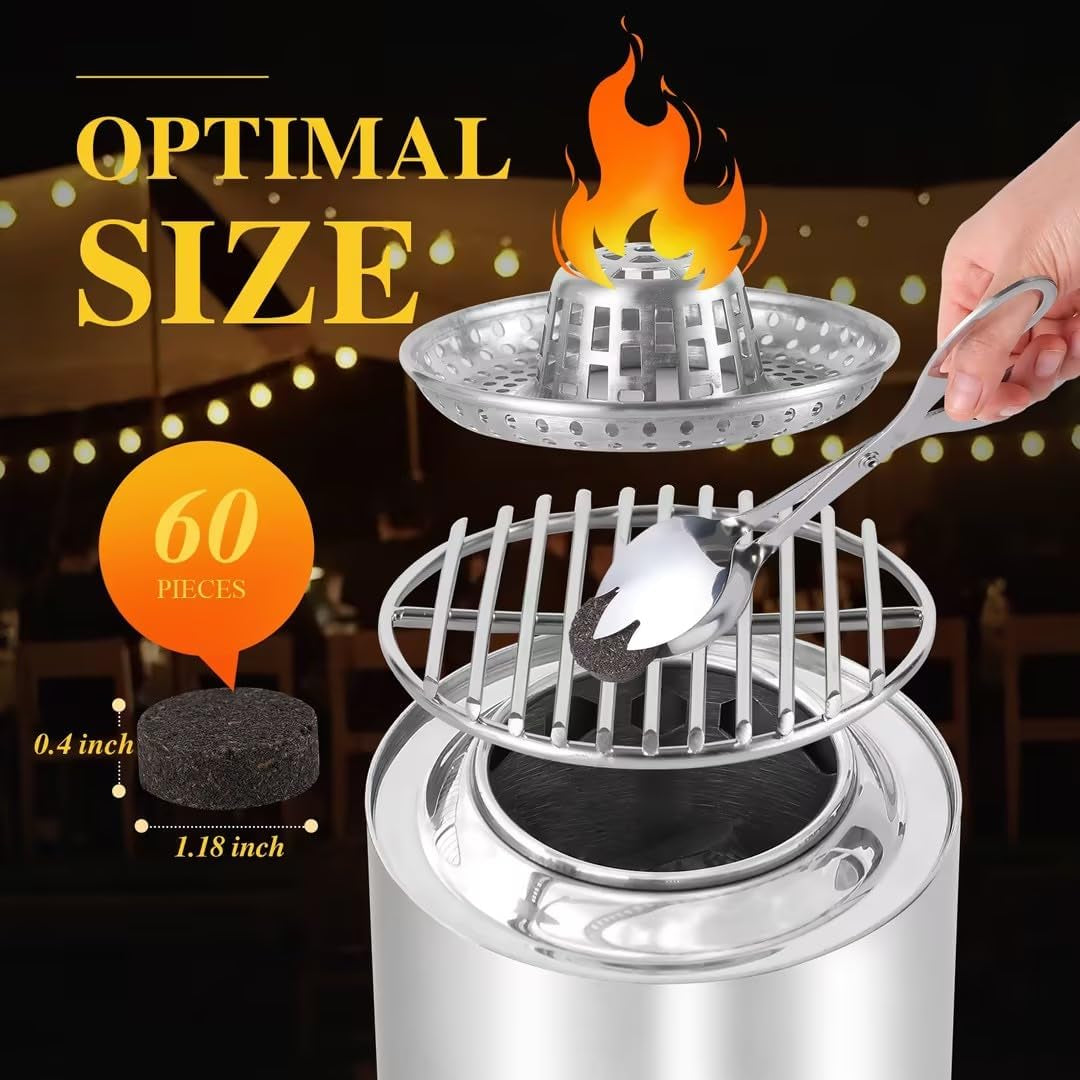 Fire Pit Starters for Solo Stove Mesa, 60 Count Fireplace Starter Great Accessories Tool for Grilling Camping Cooking Campfires and BBQ Light Fire Wood Charcoal and Sticks