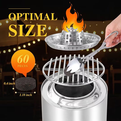 Fire Pit Starters for Solo Stove Mesa, 60 Count Fireplace Starter Great Accessories Tool for Grilling Camping Cooking Campfires and BBQ Light Fire Wood Charcoal and Sticks