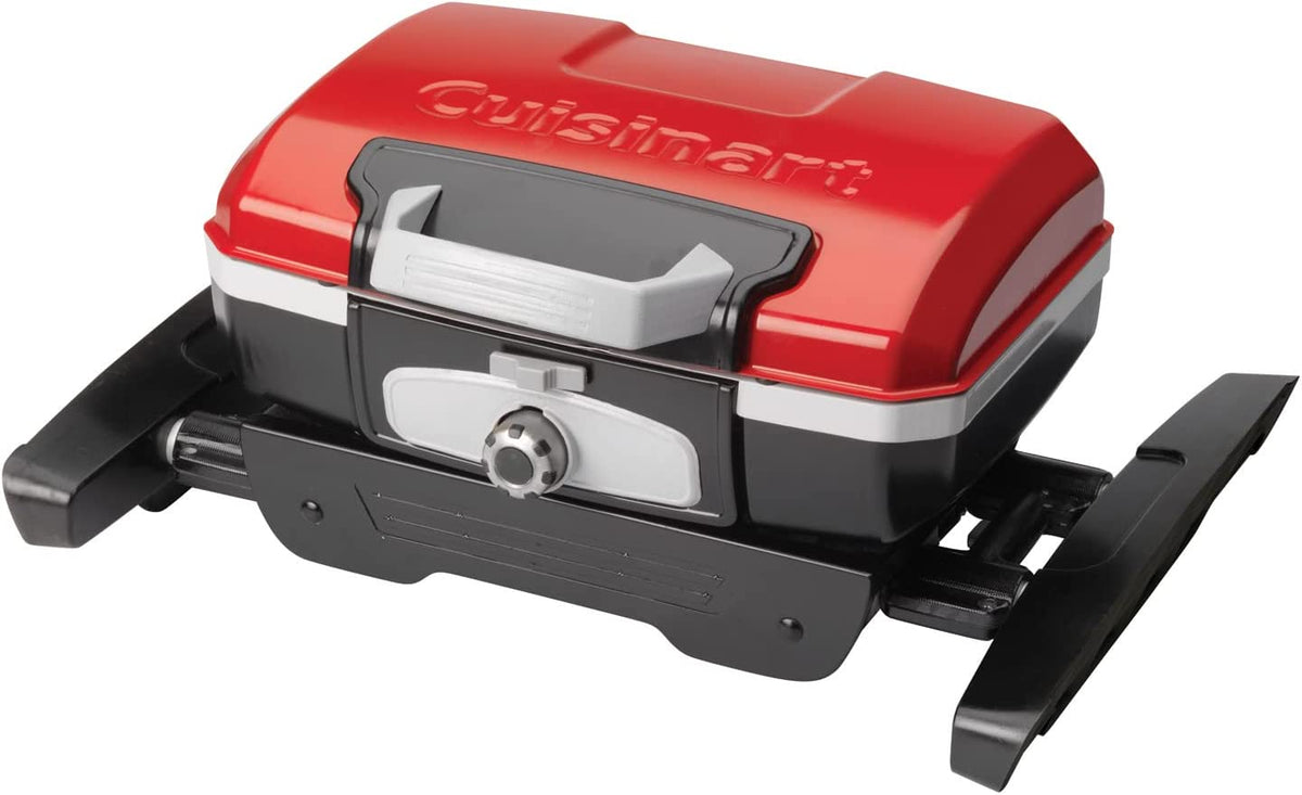 CGG-180 Petit Gourmet Portable Gas Grill with Versastand, Red