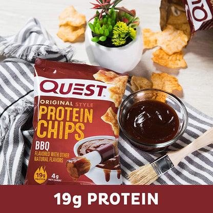 Quest Nutrition Protein Chips, BBQ, High Protein, Low Carb, 1.1 Ounce (Pack of 12)