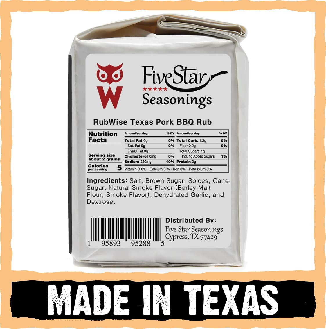 Texas Style Chicken Rub & Pork Rub by Rubwise | BBQ Rub & Spices for Smoking & Grilling | Dry Rubs | Great on Chicken, Turkey, Duck, Burgers, Chops, Pork Butt, Tenderloin & More | NO MSG (1Lb Each)