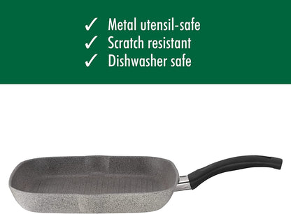 Parma by HENCKELS 11-Inch Nonstick Grill Pan, Made in Italy , Durable and Easy to Clean