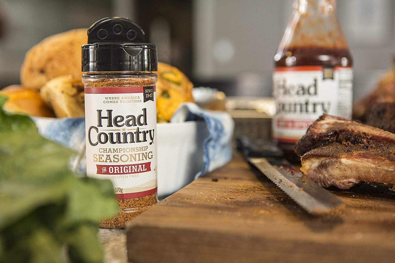 Head Country Bar-B-Q Championship Seasoning, Original | Gluten Free, MSG Free Barbecue Seasoning | Bold & Herbal Dry Spice Rub to Boost the Flavor of All Your BBQ Favorites | 12 Ounce, Pack of 1
