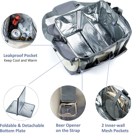 Large Grill Caddy-Bbq/Tailgating Accessories, Bbq/Camping Caddy -Blackstone Grill Condiment Holder-Camping Gear-Grilling Bag-Camper Must Have Bag - Grilling Gifts for Men, Father'S Day