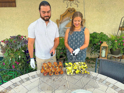 Grill Basket  Grill Basket Stainless Steel BBQ Grilling Basket Large Folding Grill Basket with Removable Handle. Grill Basket for Fish,Vegetables . Grill Accessories BBQ Accessories Grilling Gifts for Men Dad .